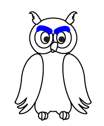 How to draw a Cartoon Owl step 5