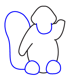 How to draw a cartoon Platypus step 3