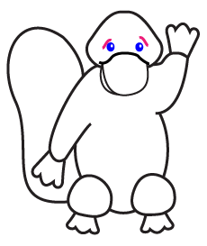 How to draw a cartoon Platypus step 5