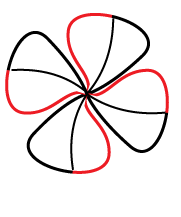 How to draw a Shamrock, Four Leaf Clover step 4