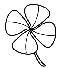 How to draw a Shamrock, Four Leaf Clover step 6