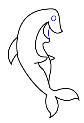 How to draw a cartoon Shark step 3