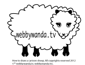 webbywanda.tv's how to draw a cartoon sheep step six