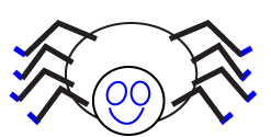 How to draw a Cartoon Spider step four