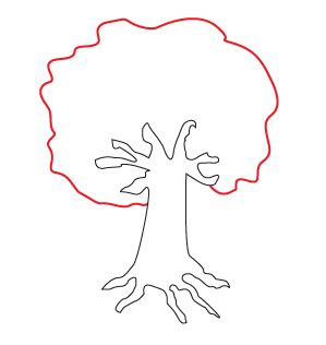 How to draw a Spring Tree step 3
