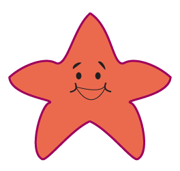 How to draw a cartoon starfish step five