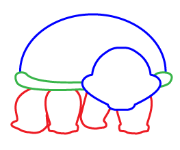 How to draw a cartoon Turtle step 3