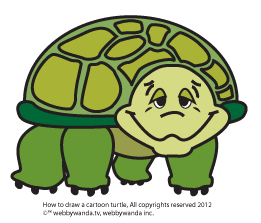 How to draw a Cartoon Turtle