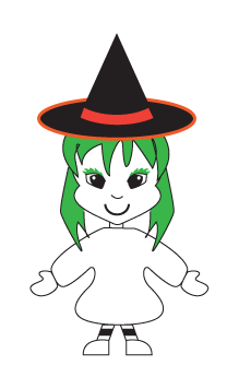 How to draw a cute halloween witch for kids