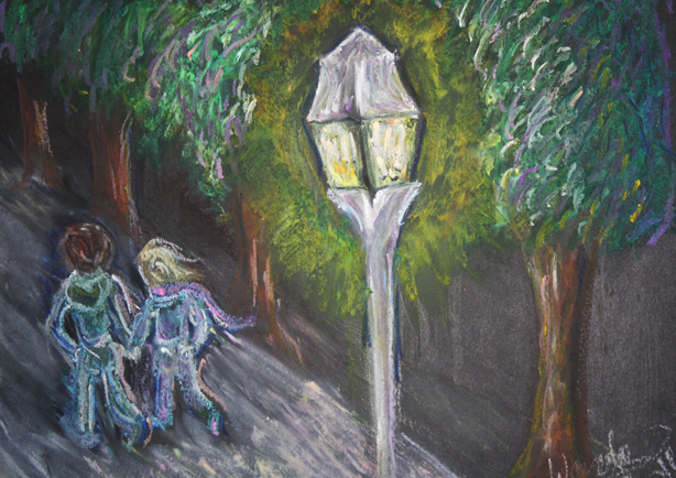 Illustration San Francisco Night Couple for Poem The Beauty of Just You