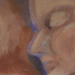 Illustration and  poem by "Caress" by Wanda Niesterowicz