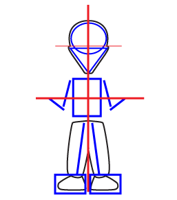 How to draw a cartoon vampire step two